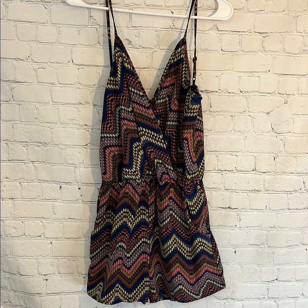 Annabelle Multicolor Chevron Romper